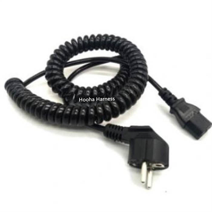 EU to C13 coil AC power cable