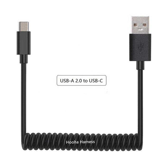 USB A〜C型スパイラルケーブル