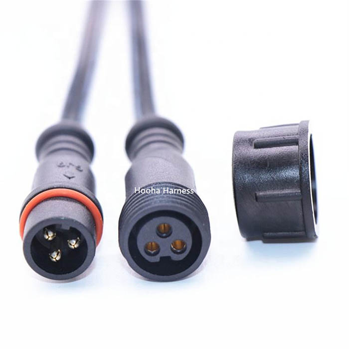 3p female male waterproof connector