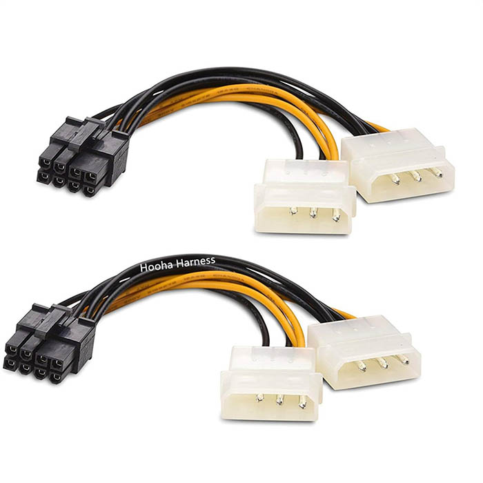 Cable de alimentación PCIe a Molex (2X) de 8 pines