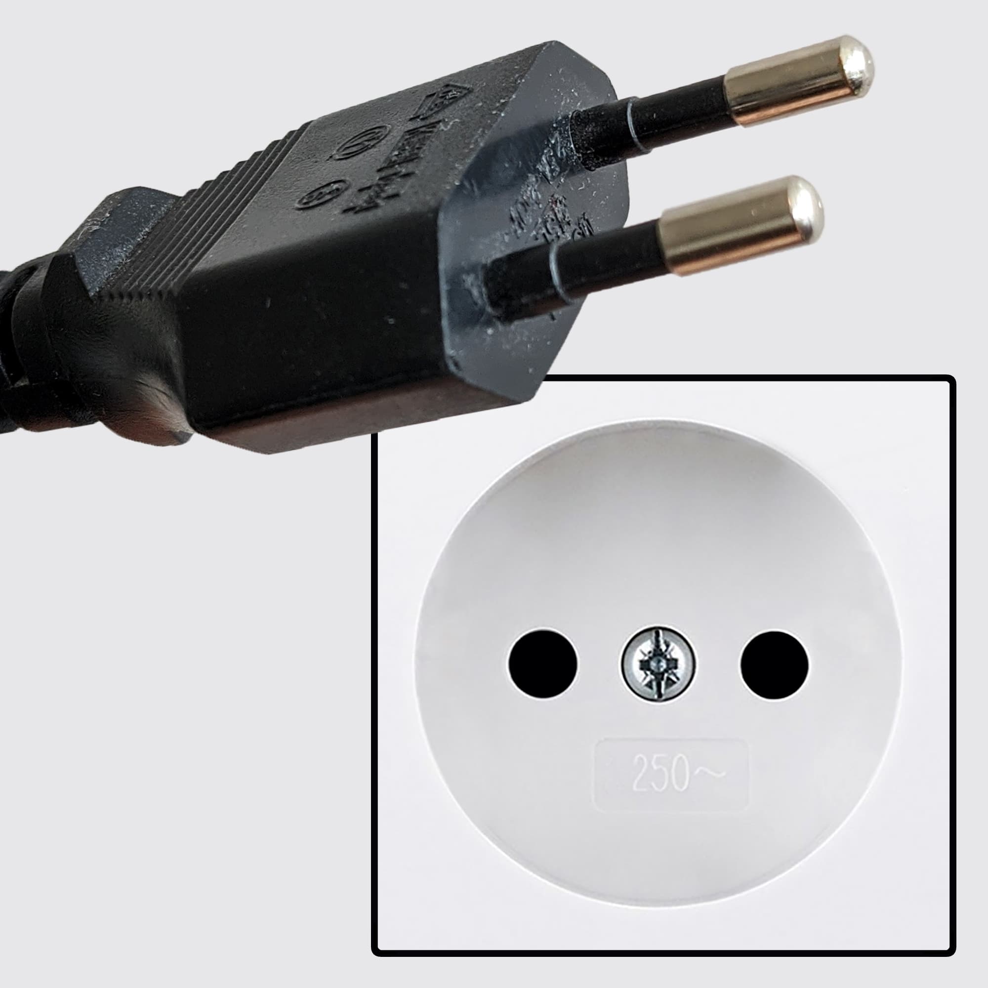 Câble d'alimentation plug européen (type C)