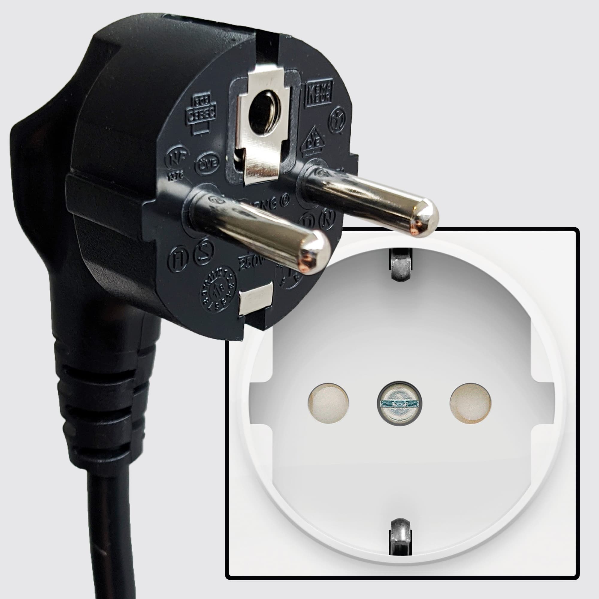 Stromkabel Euro PLug (Typ F)