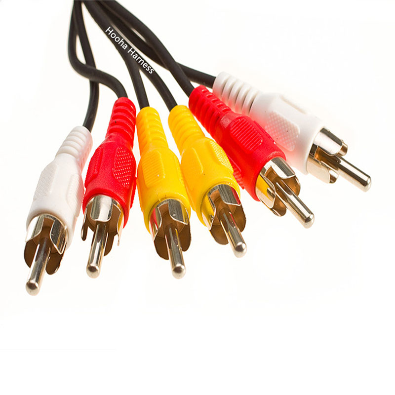 red white and yellow rca cords