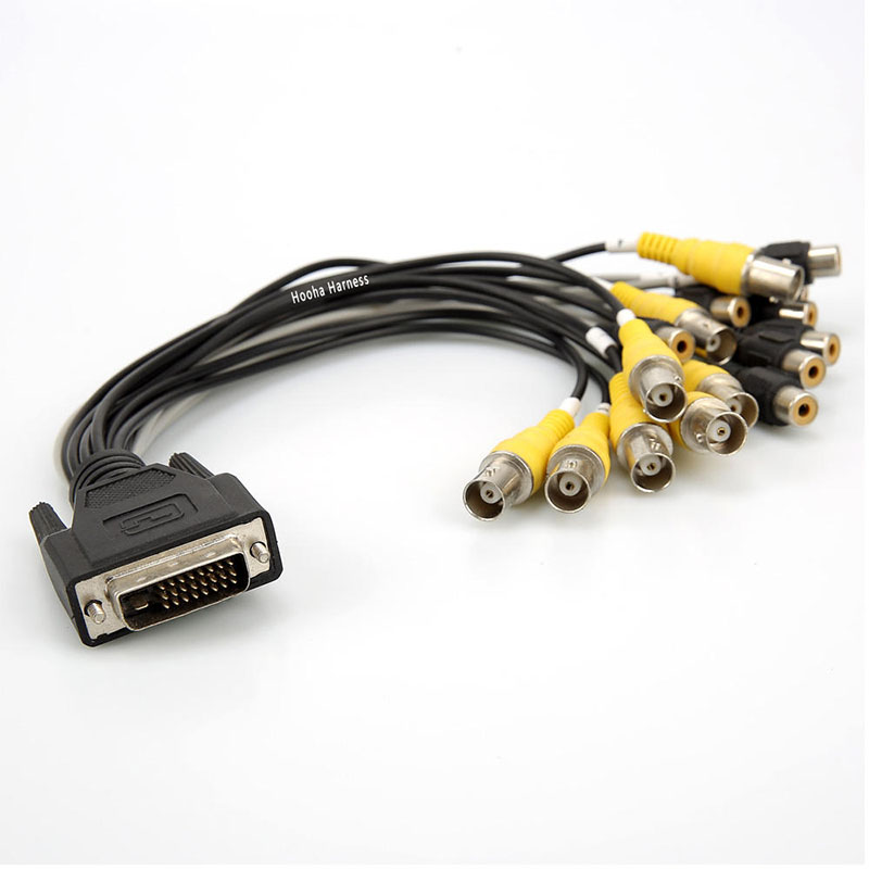 Câble audio dvi 24 vers 8 bnc + 8 rca