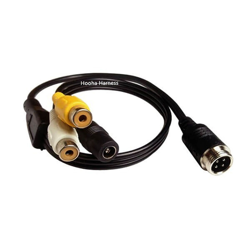 gx12 4 pin to rca cable