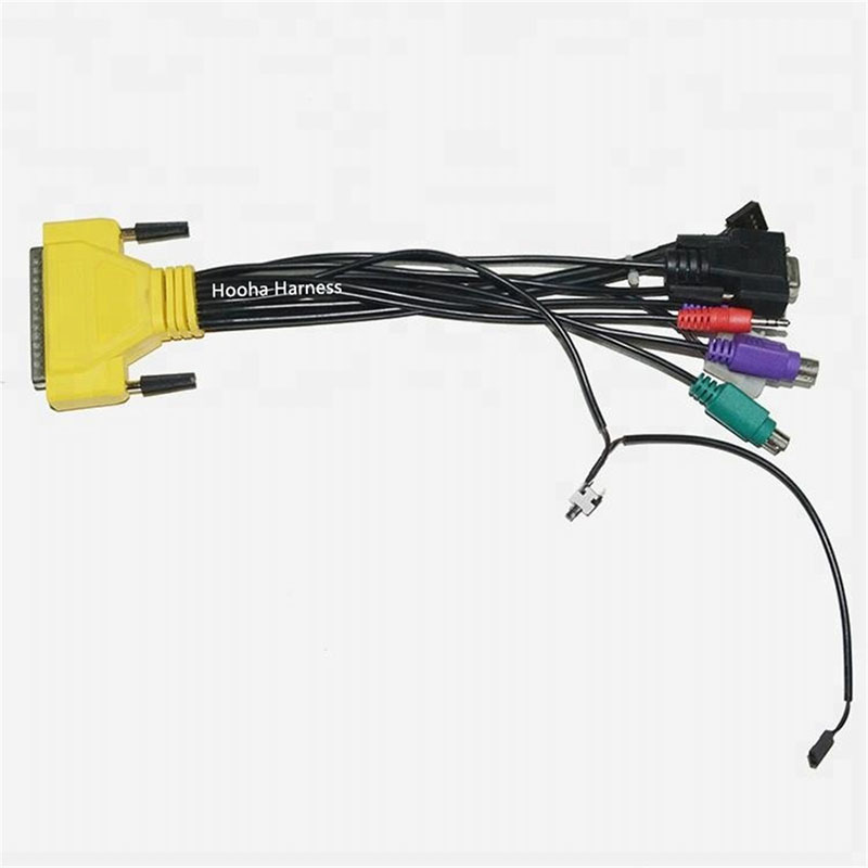 Cable personalizado D-sub + RCA + DIN + jack 3.5