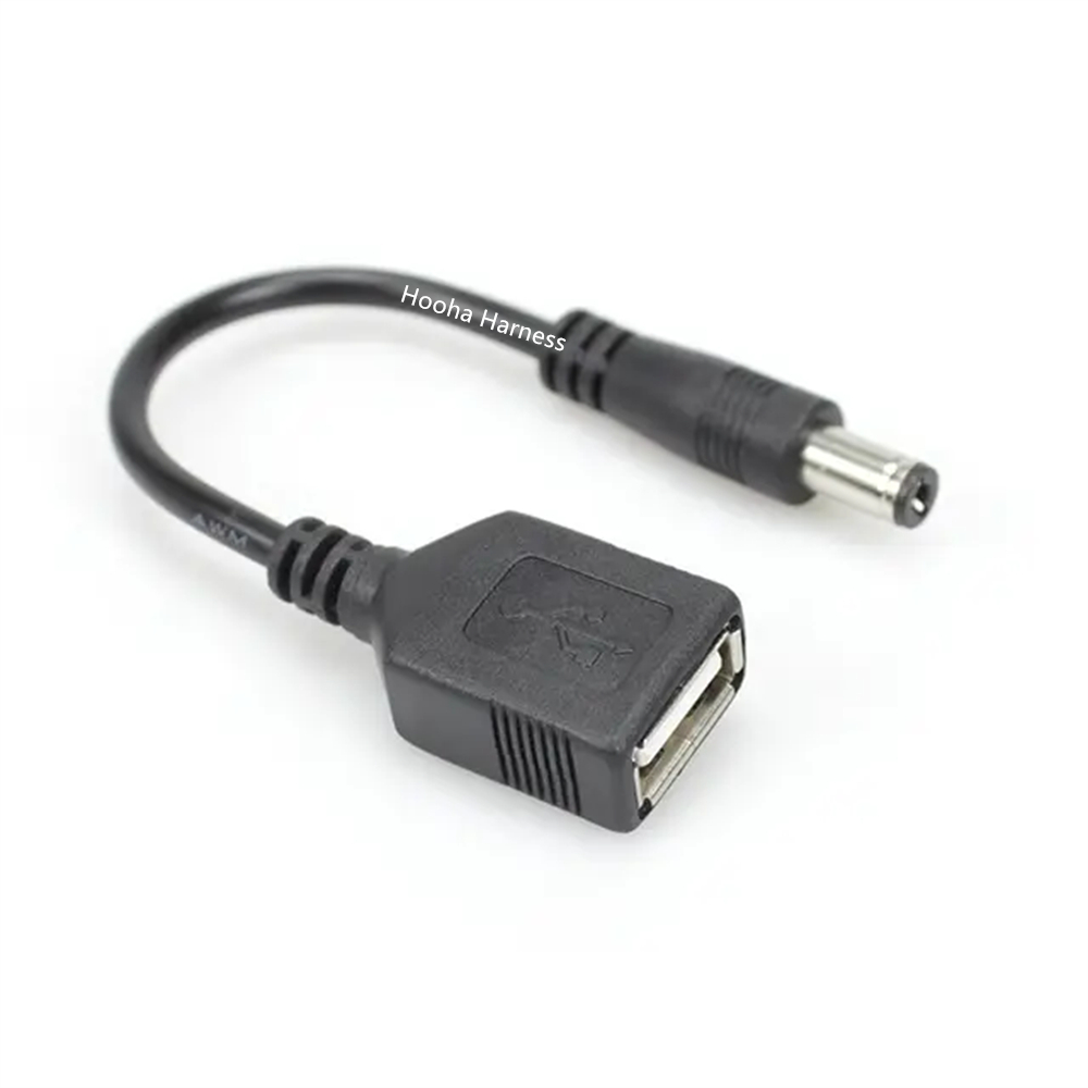 USB A hembra a DC 5521 macho