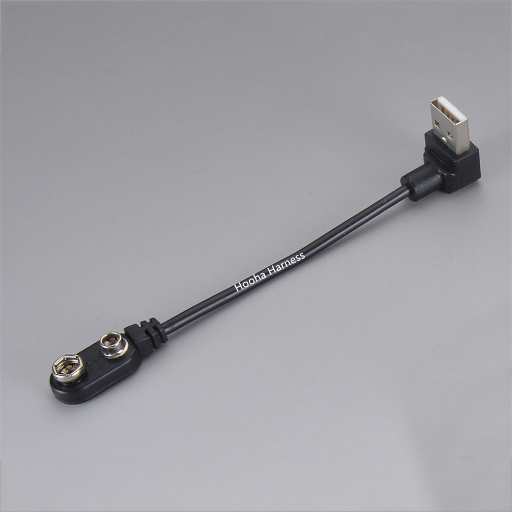 9-V-Clip-Umspritzbatteriekabel