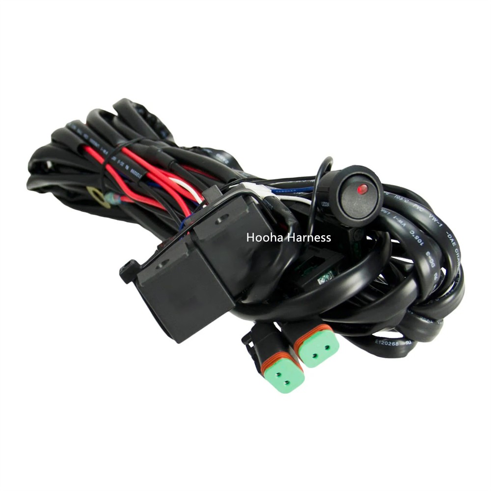 2 leds light wire harness