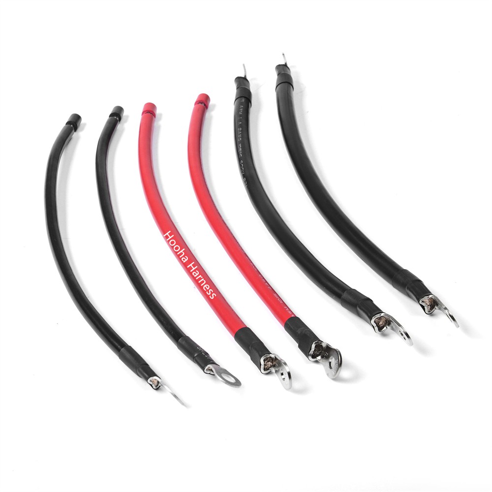 Cable inversor de batería con anillo de orejeta 2AWG