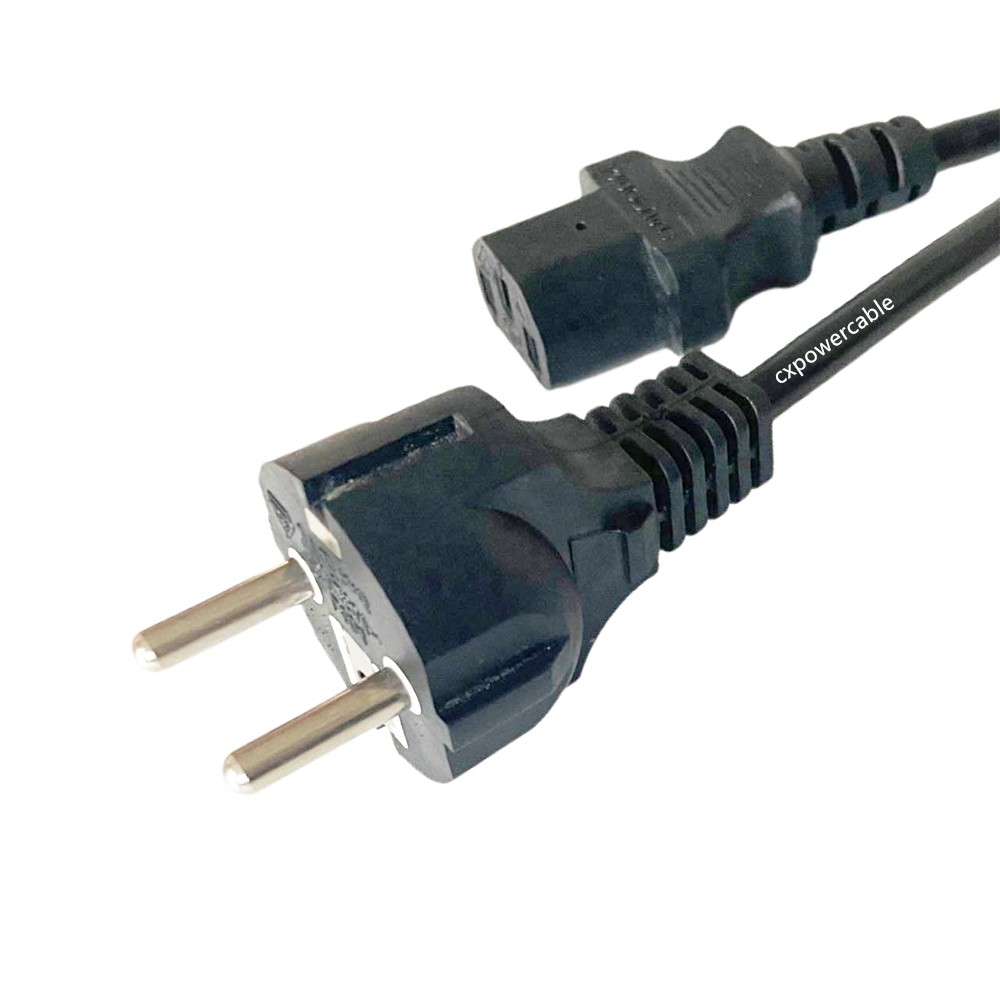 C13 to EU 2pin power cable