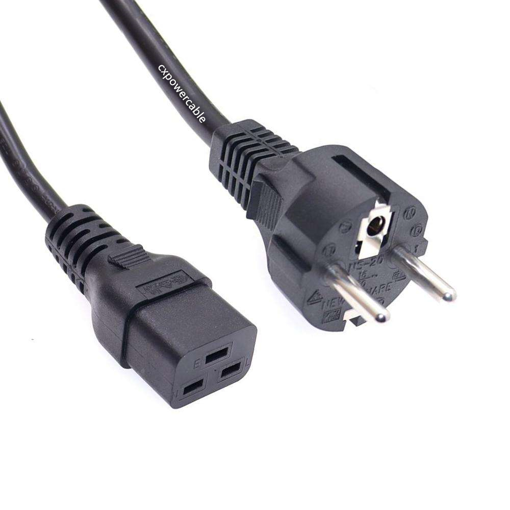 C19 to EU 2pin power cords