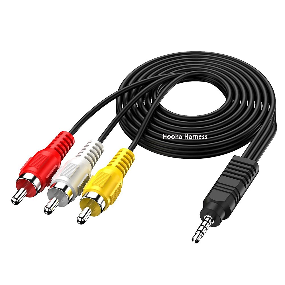 3.5mm to 3 RCA AV Cable