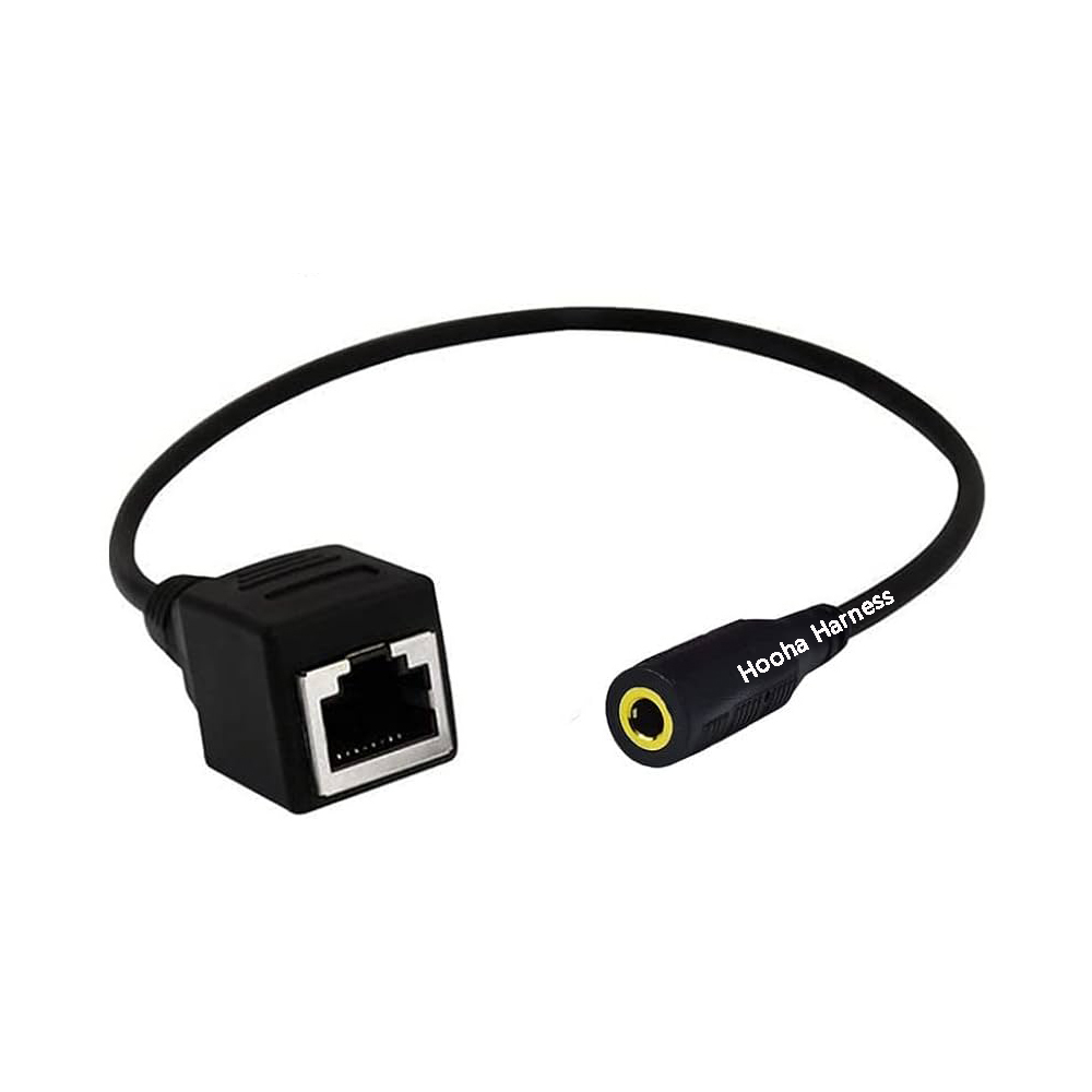 Network RJ45 Female to DC 3.5mm Female Adapter