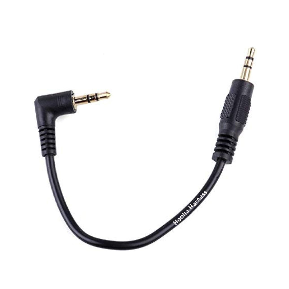 Right Angle 3.5mm Male to Male 3.5mm Aux Audio Cable