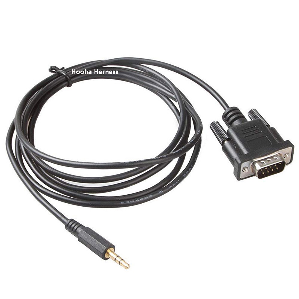 Stereo 3.5mm DC Plug To RS232 Jack Audio Cable